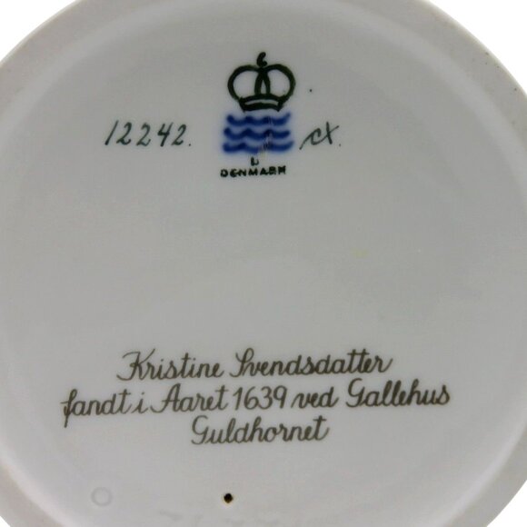 Rare ROYAL COPENHAGEN Girl and the Golden Horn Figurine 12242 Denmark Vintage 9" - Picture 9 of 11